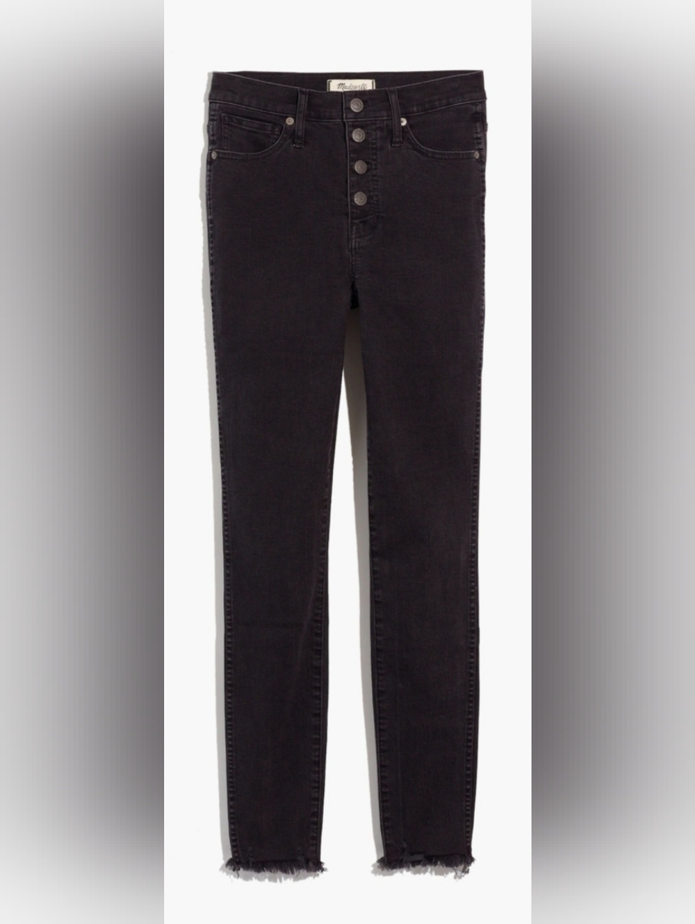 Madewell Women's Black Frayed Hem Jeans
